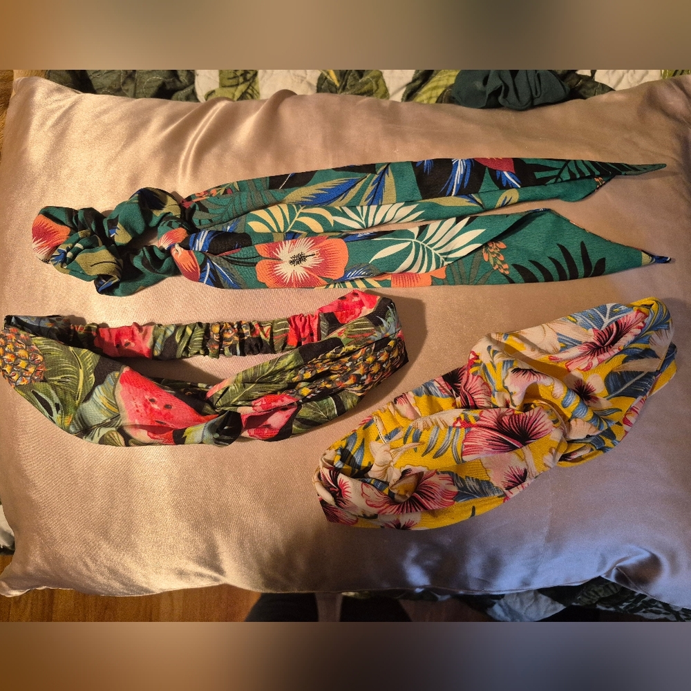 Tropical Print Headband Set